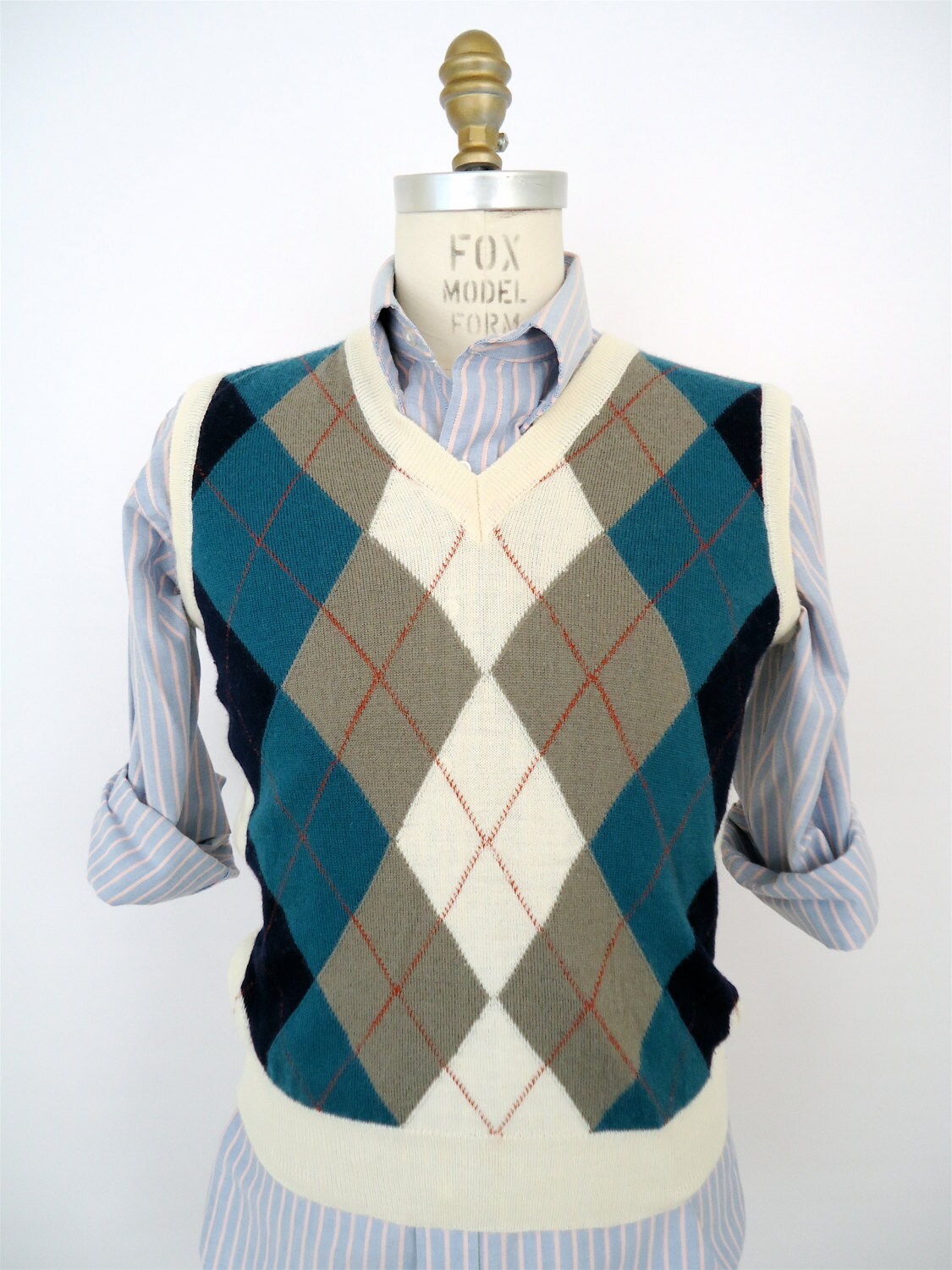 Ivy League Argyle Sweater Vest / diamond pattern by CompanyMan