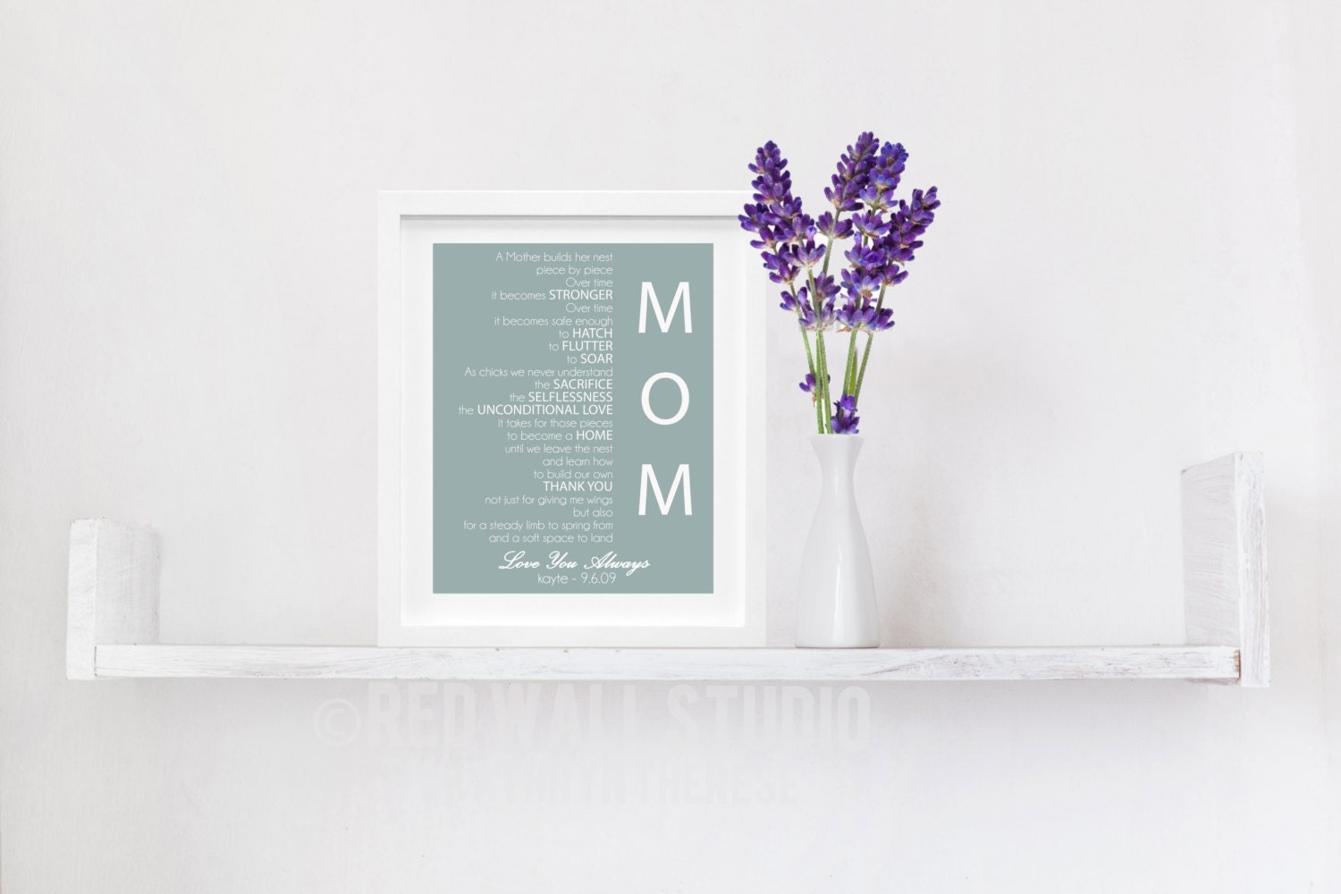 Mother of the Bride Gift for Mom Art Print - Personalized Mother's Day Gift - Wedding Thank You Gift - Bird's Nest Poem