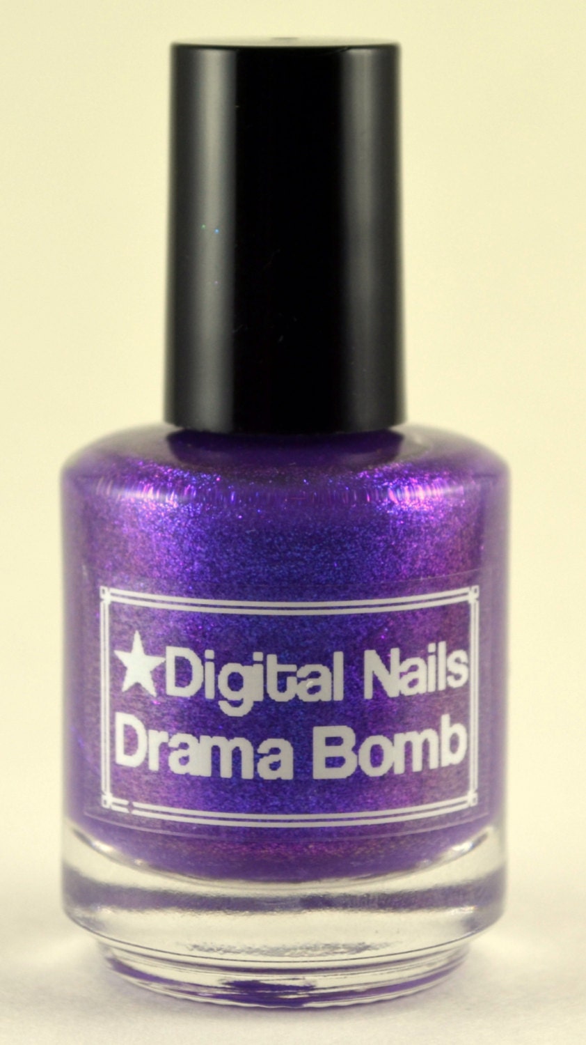Drama Bomb: an ultra rich blurple polish by Digital Nails