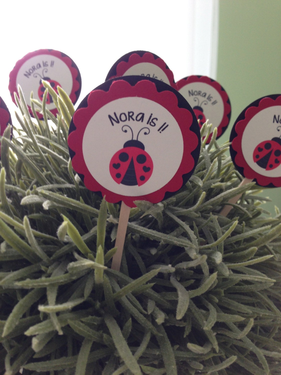 Ladybug Cupcake Toppers