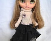 Color collection n3 neutral Hand made OOAK Dress for  blythe or simillar dolls
