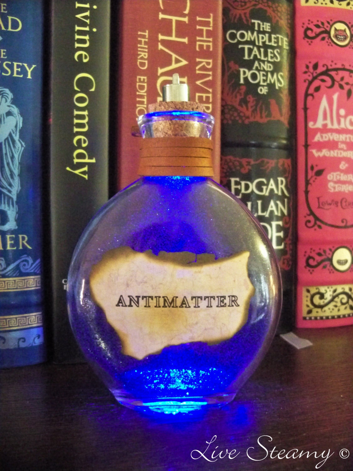 Once Upon a Fantasy" Steampunk light up bottles- ANTIMATTER