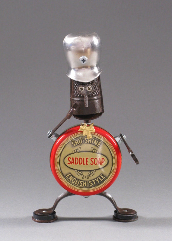 Found Object ROBOT SCULPTURE - Rusty