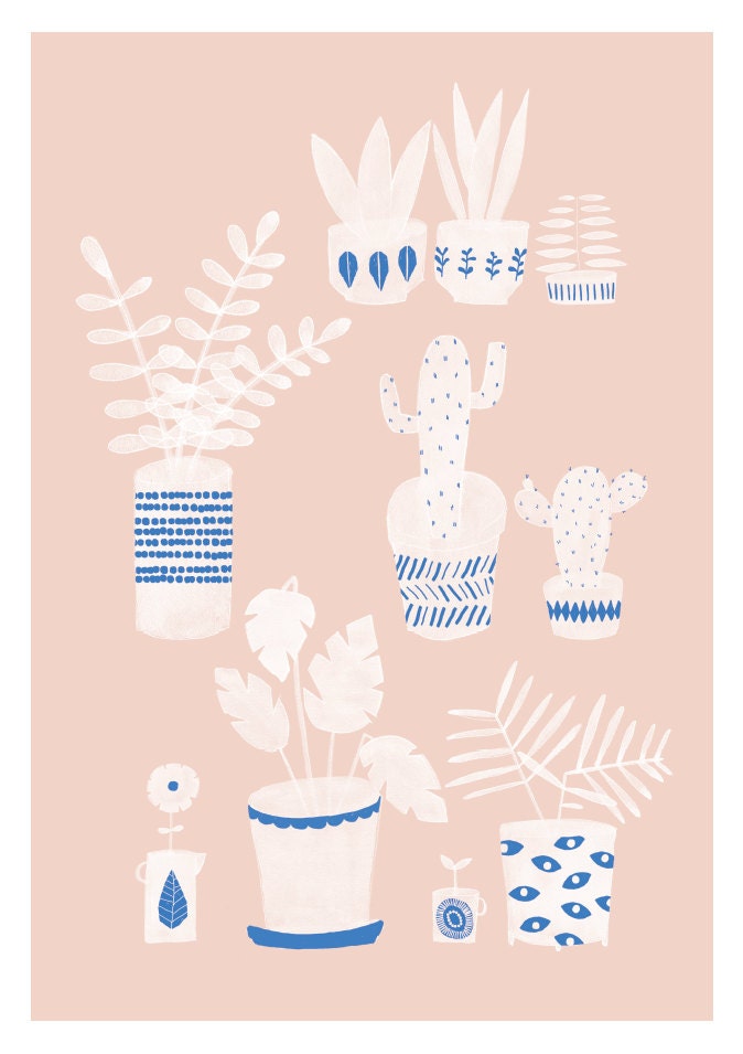 Pots & Plants print - A3