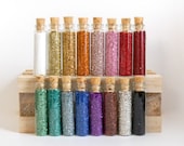 German Glass Glitter Collection of 16 different colors