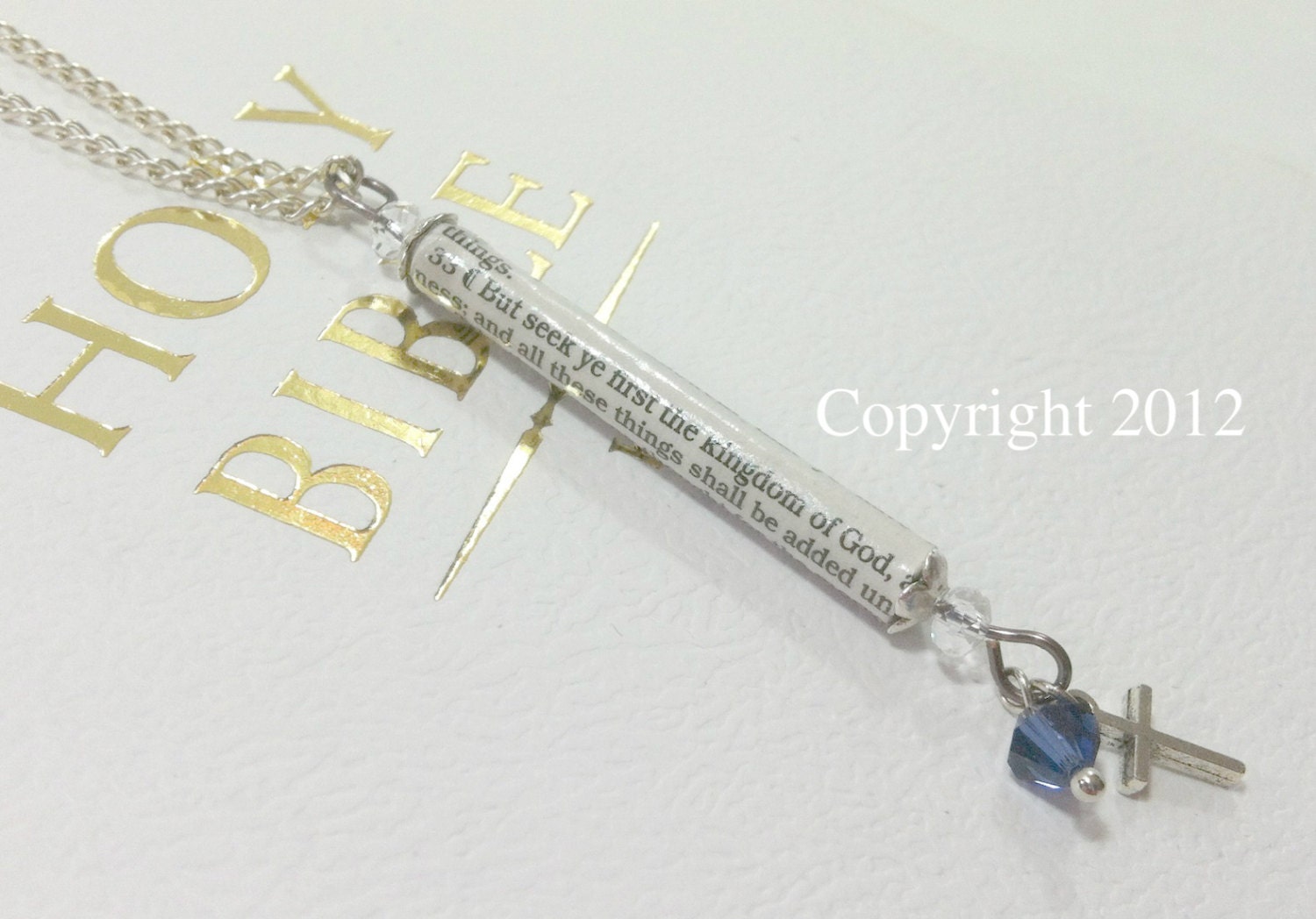 Matthew 6 33 - Scripture Necklace - Seek First His Kingdom
