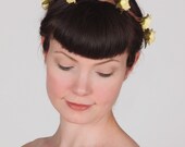 Flower Crown - Yellow Roses - Wedding Headband - Floral Circlet - Halo of Flowers - Festival - Flower Girl -