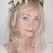 Flower Hair Wreath - Floral Wedding Crown - Woodland Wedding Flower Head Piece - Ivory Flowers & Twisting Vines