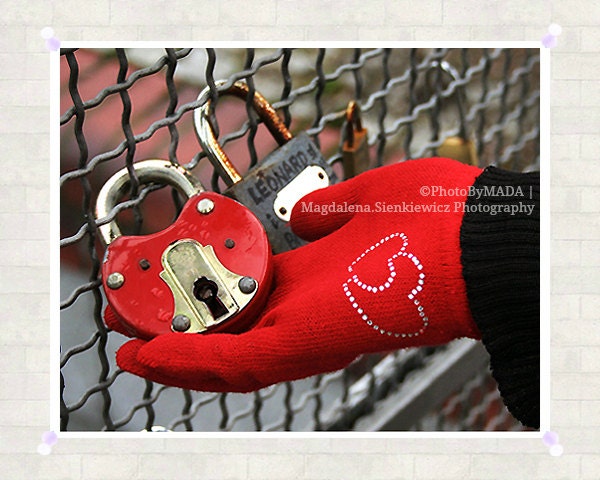 Love is the Key to every Heart 8x10 inch (20x25 cm) Love padlock Fine Art Photography - Home decor - Gift Idea - PhotoByMADA