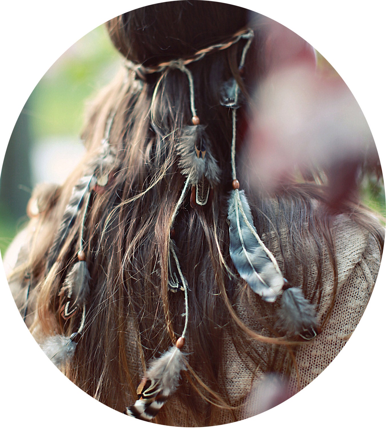CUSTOM Native Headband / Headpiece / Headdress with Feathers