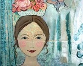Carrying roses - Art Print 21 x 30 cm/ 8.3 x 11.8 in