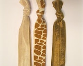The Giraffe Hair Tie Collection - 3 Elastic Hair Ties