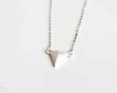 dainty pyramid necklace - modern, geometric jewelry