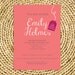 Emily Printable Bridal Shower Tea Invitation in Grapefruit and Silver - Customize & Pick Your Colors