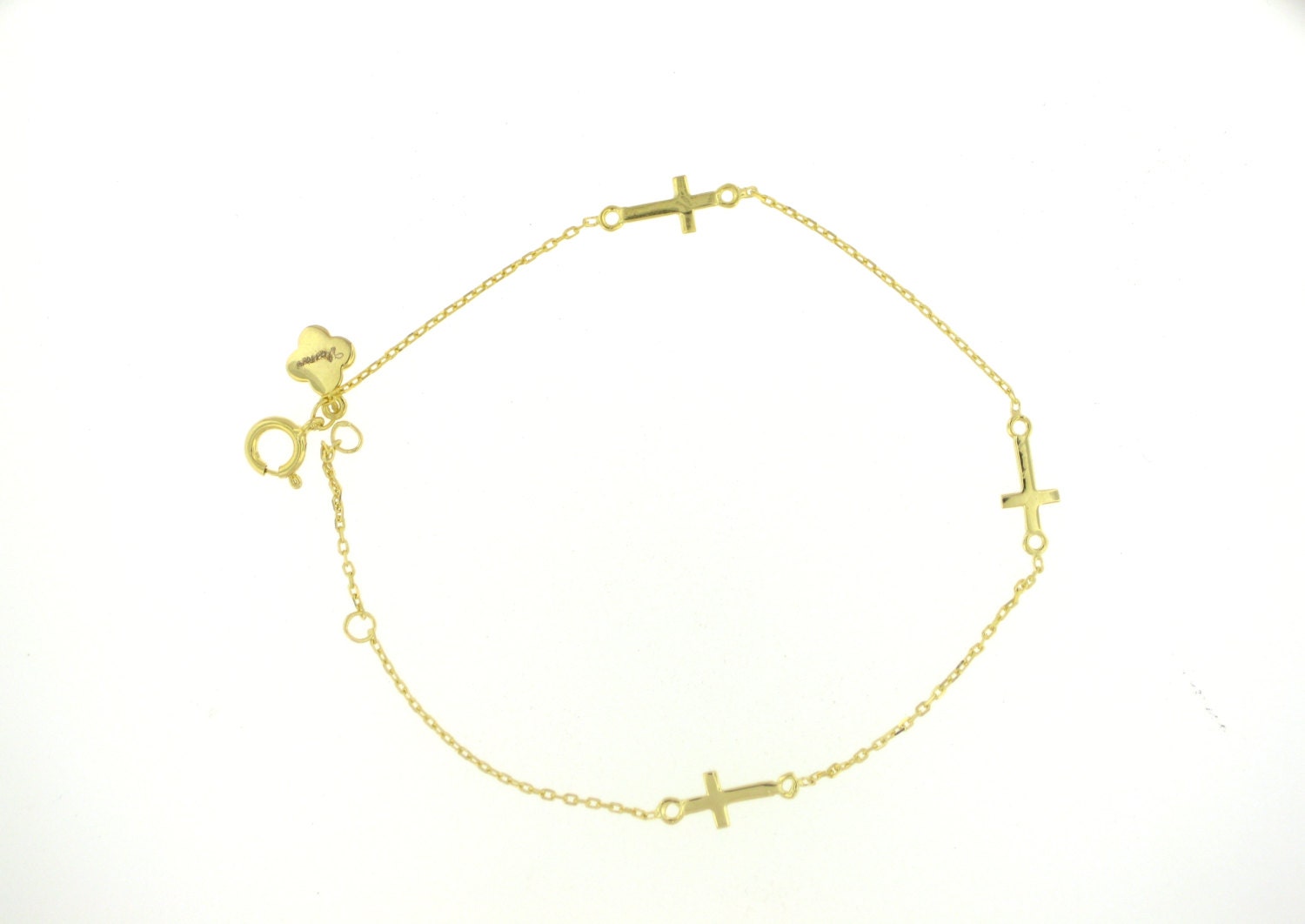 Multiple Sideway Cross Chain Bracelet