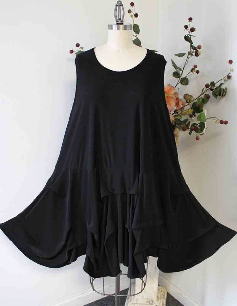 New Oversize Plus size tunic dress in lagenlook style.Designer tunic dress with details fits upto 3XL