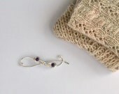 Silver Amethyst Double-Feather Shawl Pin - Handmade in Sterling Silver Featuring beautiful Amethyst Stones
