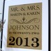 Wedding Gift for Couple Personalized Burlap Print