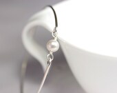 Pearl Bangle Bracelet Wire Wrapped Jewelry Handmade Sterling Silver Jewelry Handmade Pearl Bracelet Bridal Pearl Bracelet Stacking Bangle