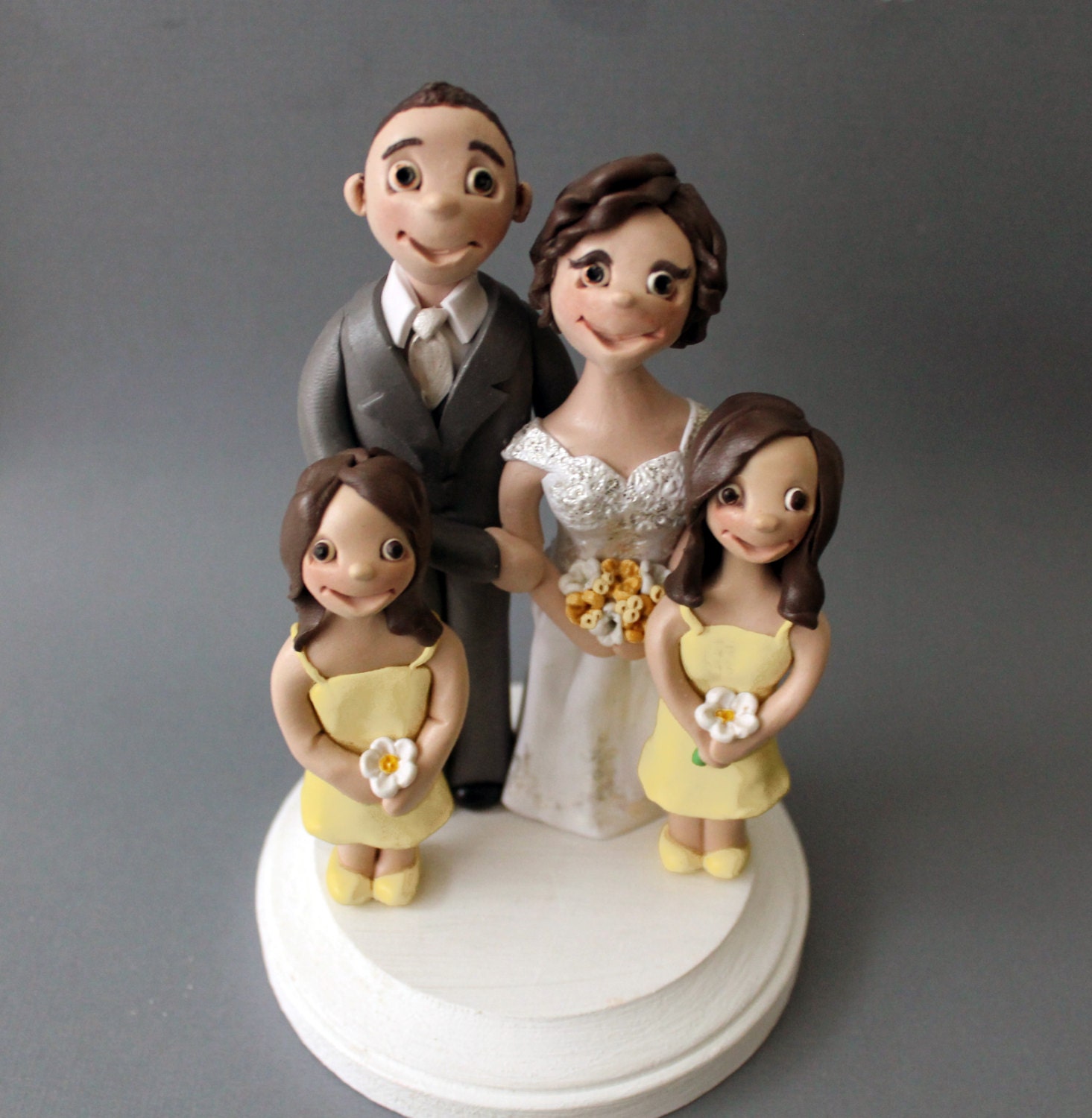 Flower girl figurines for wedding cakes