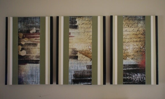 3 Wall Panel Wall Art Wall Decor Bedroom Decor by nchantedclocks