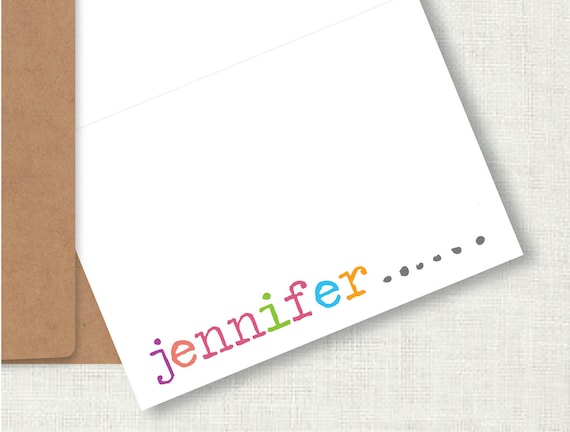 Buy announcements gifts stationery - 12 Personalized Cards, Colourful name Card, Customized notecards, Gift Stationery