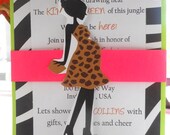Baby Shower invitation , Safari baby shower invitation , Safari Mom