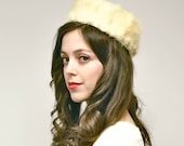 Vintage 1960s  Hat: Mink Fur Pillbox Hat, Fur Hat, Ladies Winter Hat