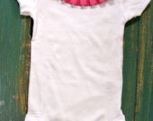 Baby Ruffled Onesie - Pink - Perfect for a Spring Baby Shower Gift