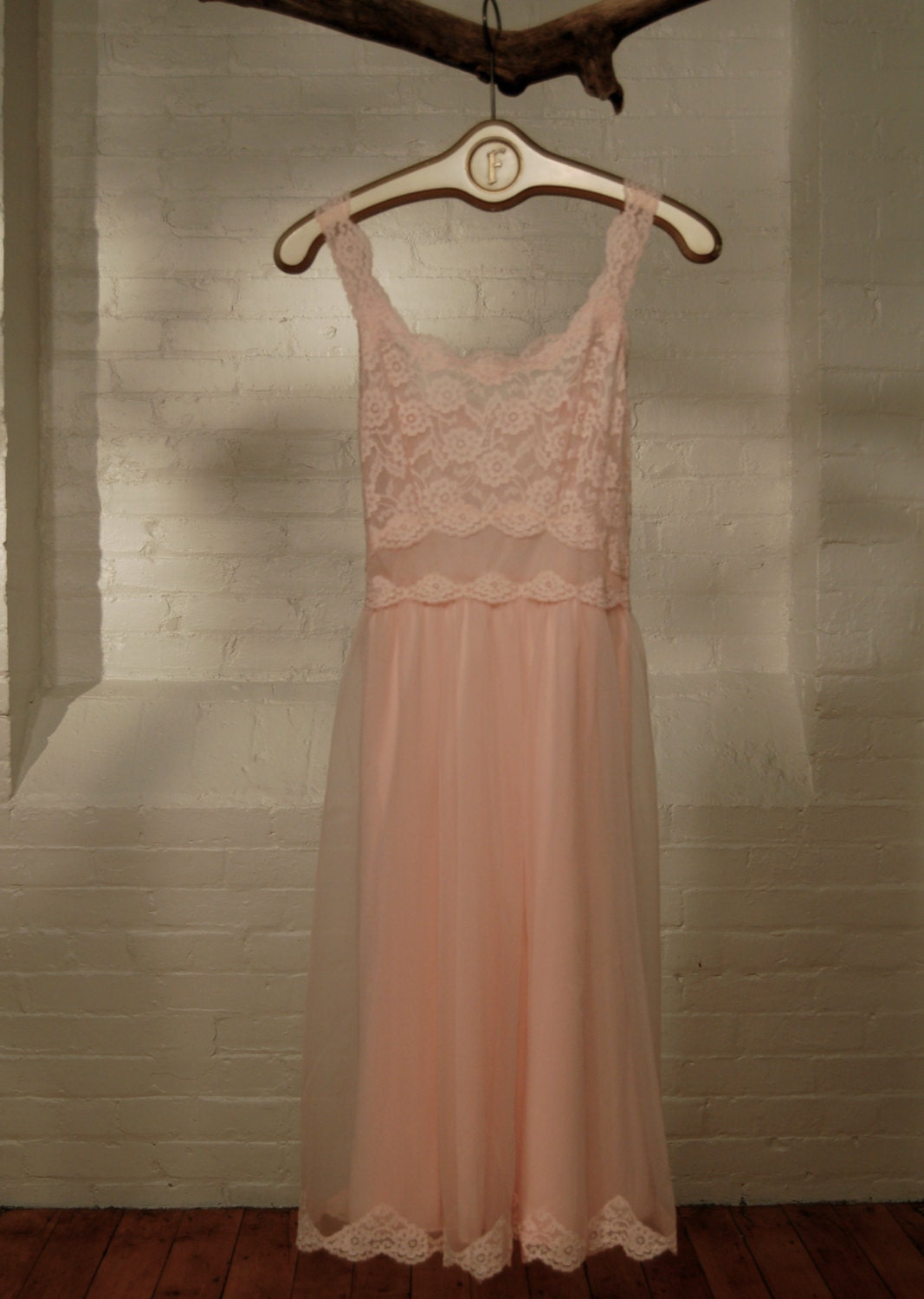 vintage Shadowline lace nightgown