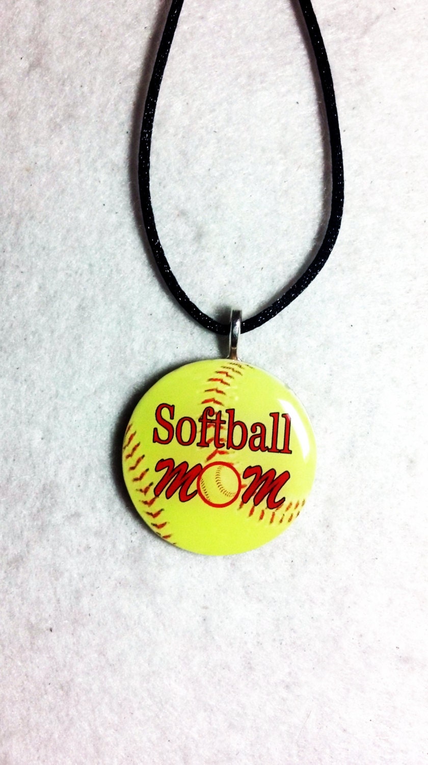 Softball Mom Necklace Sports Pendant