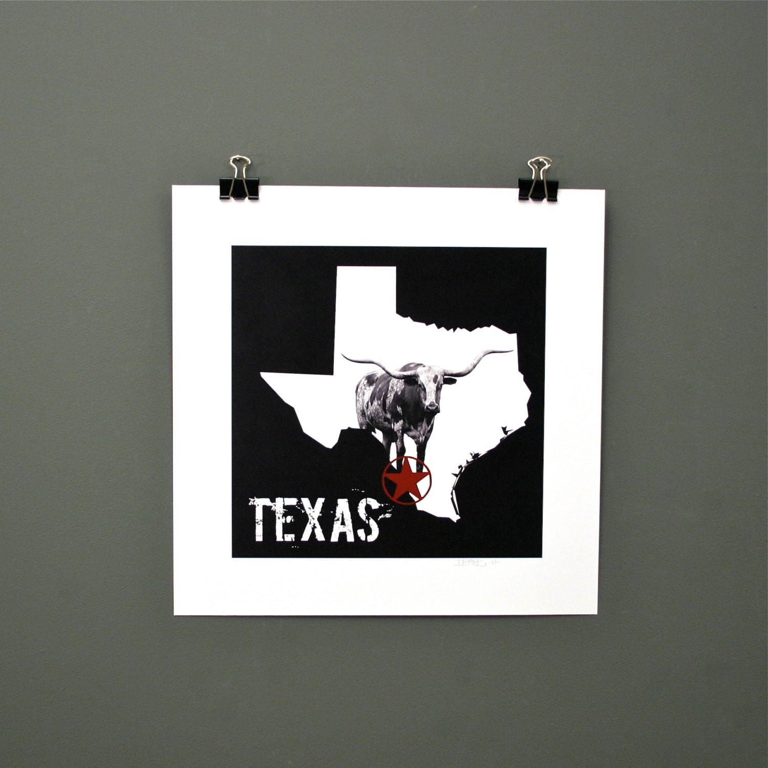 Texas Original Digital Art Print, United States