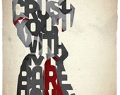 STANDARD SIZE Transformers Megatron typography print based on a quote from the movie The Transformers