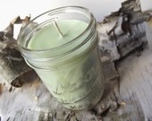 Cucumber and Melons Soy Candle - Hand Poured Soy Candle -- 8 ounce Mason Jar