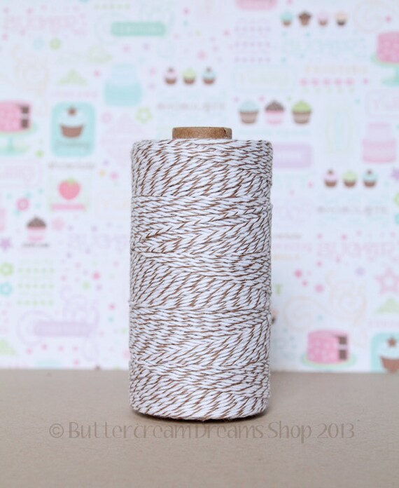 Bakers Twine - Brown - 5 Yards - 4 Ply Brown Cotton Bakers Twine for Scrapbooking Giftwrapping Cardmaking Il_570xn