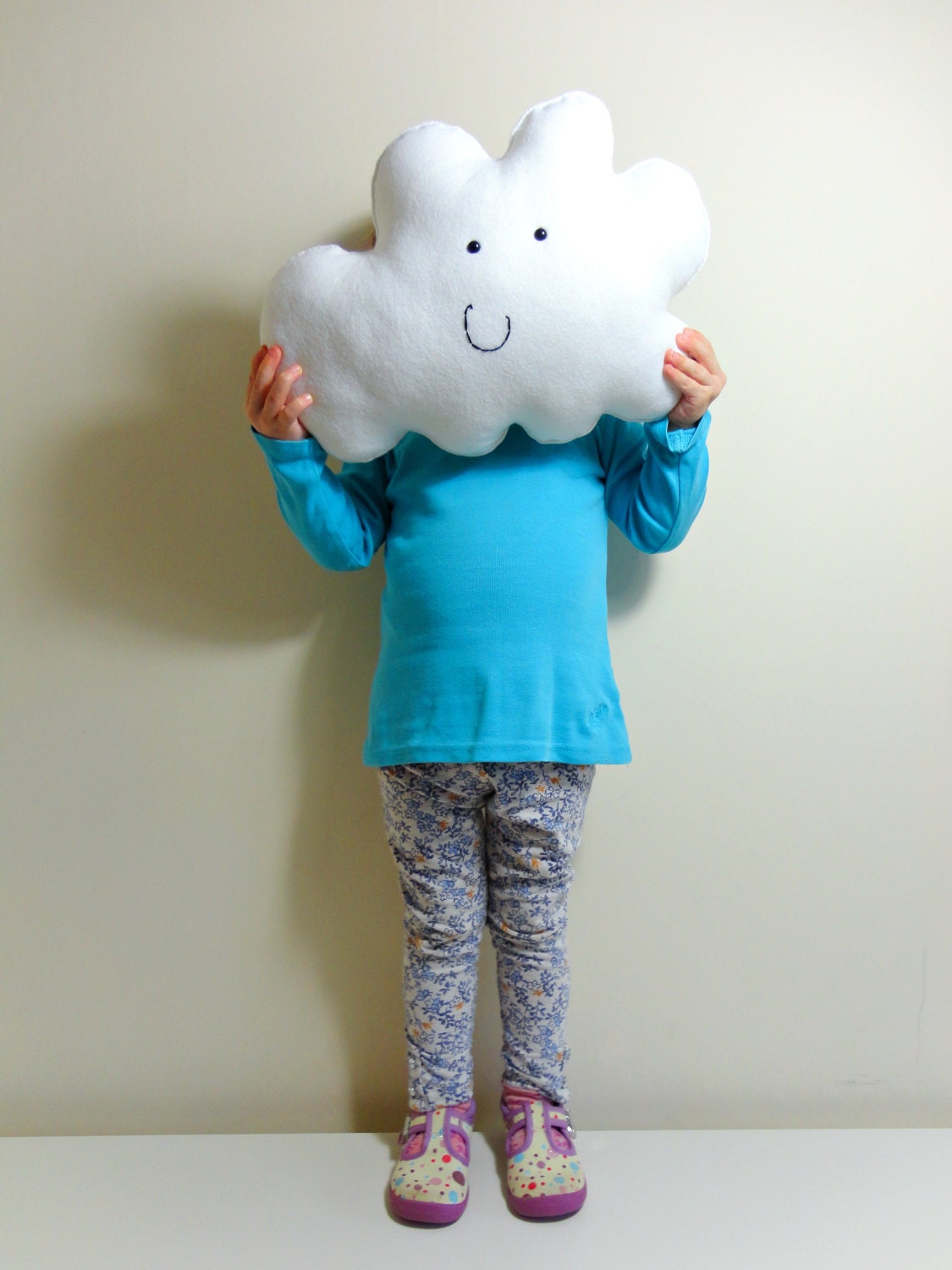 MR HAPPY CLOUD - White Cloud Pillow / Cushion Baby Nursery Kids Bedroom Home Decoration