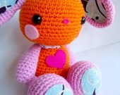 Floppy Ears Bunny Amigurumi Crochet Plush Doll / Birthday gift /  Handmade Gift for Valentine / Couples Gift / Gift for her
