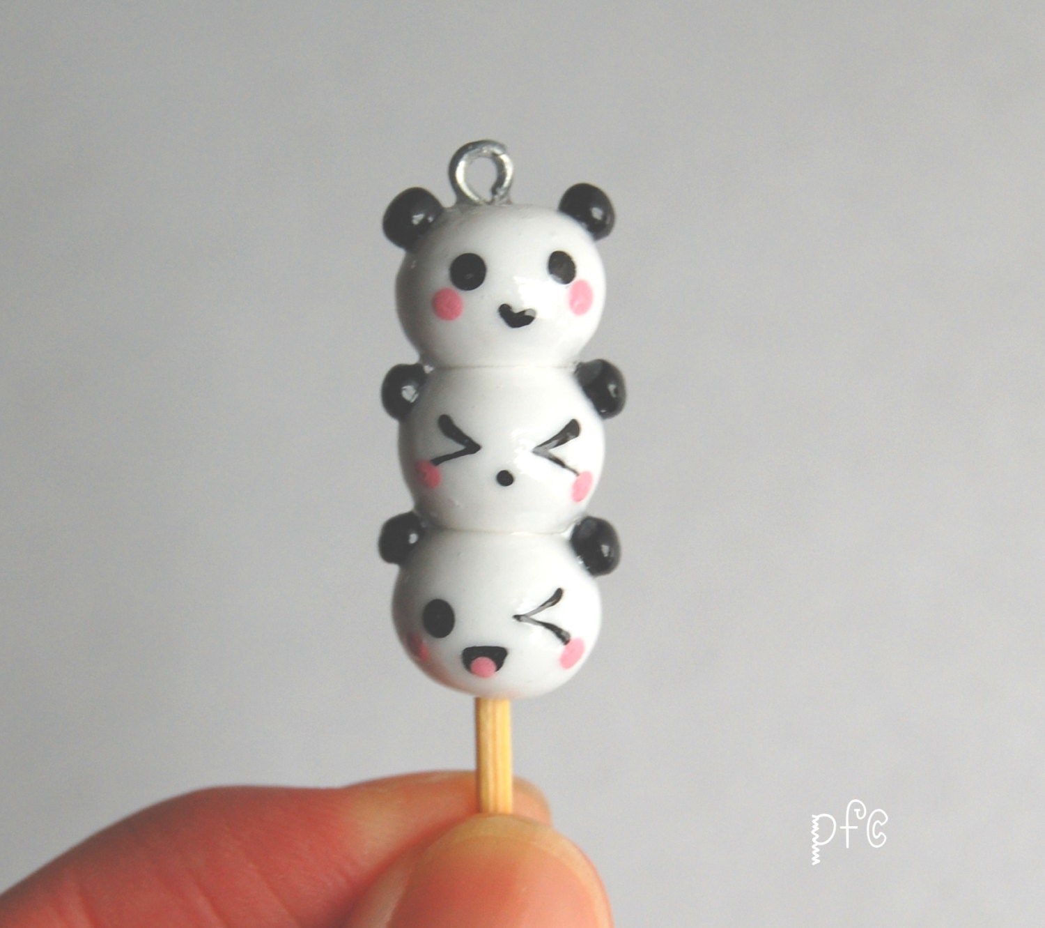 Panda Dango Kawaii Polymer Clay Charm