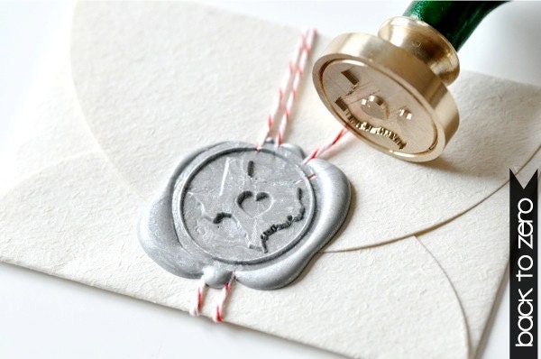 Heart your State Gold Plated Wax Seal Stamp x 1