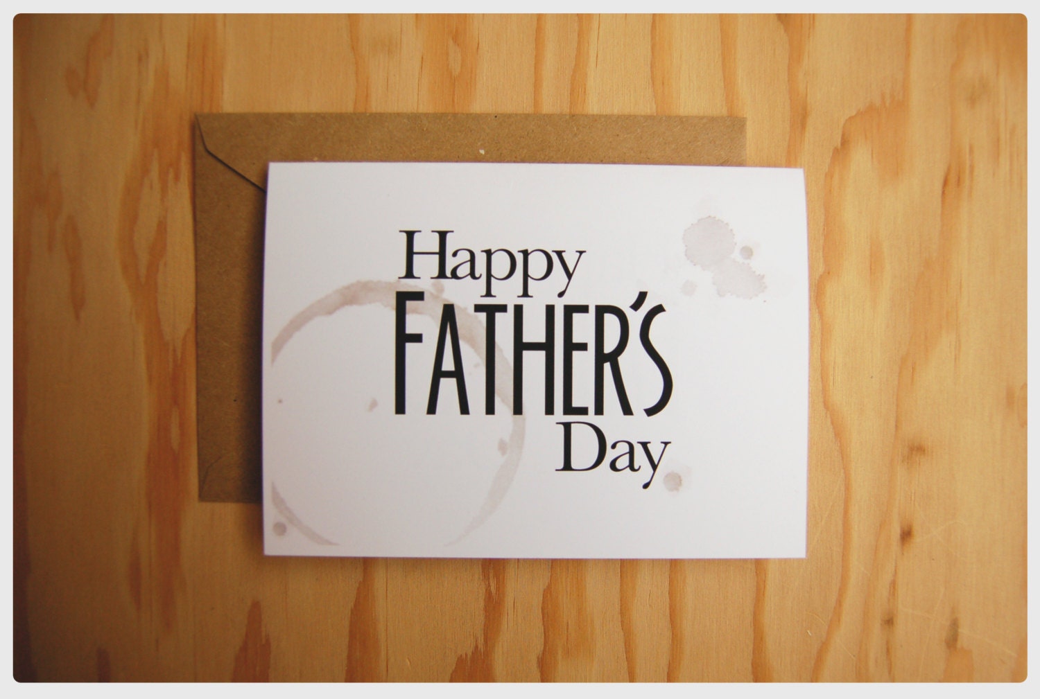 Happy Father's Day Card with Coffee Stains