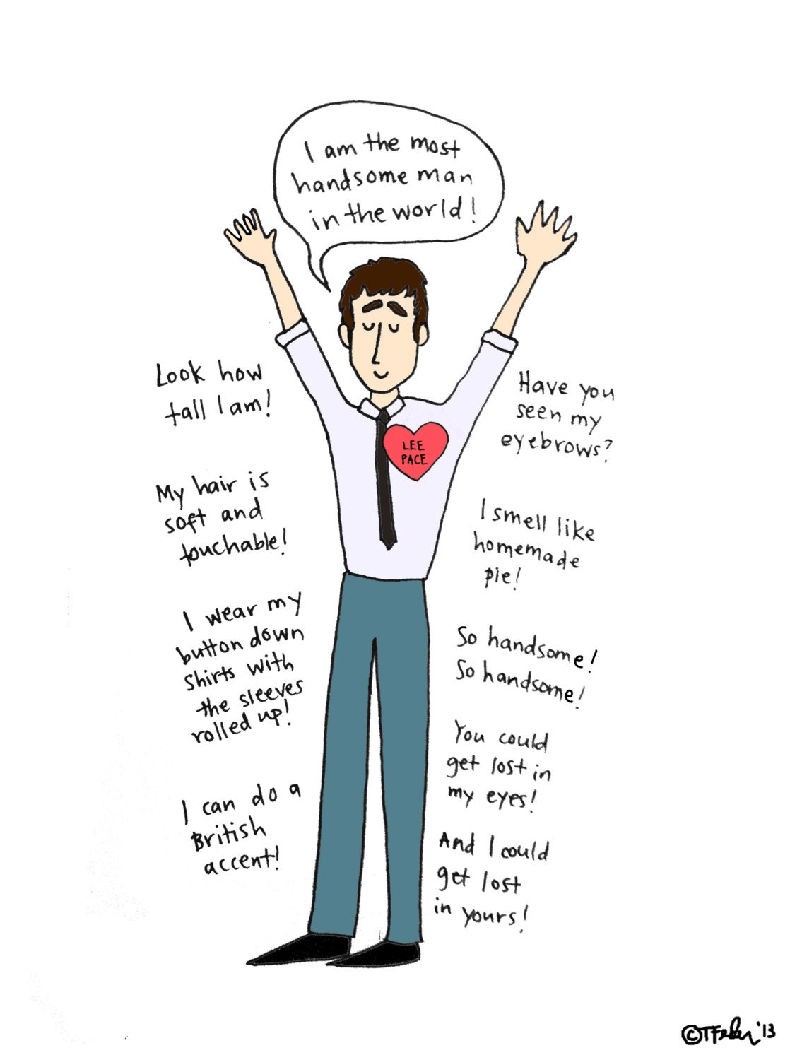 I Love Lee Pace 5x7 Print