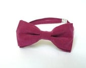 Mens bow tie by Bartek Design - groom wedding classic retro necktie chic handmade gift for him ready to wear - uchsia dark pink