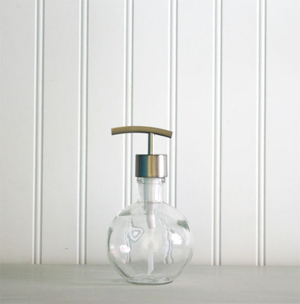 Moon Round Recycled Glass Soap Dispensers - Clear