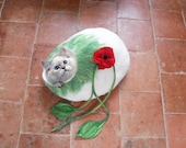 Poppy Cat Bed Cat Cave Cat House with Free Cat Ball - Medium