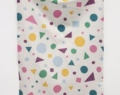 Cute Confetti Geometric  Print Tea Towel