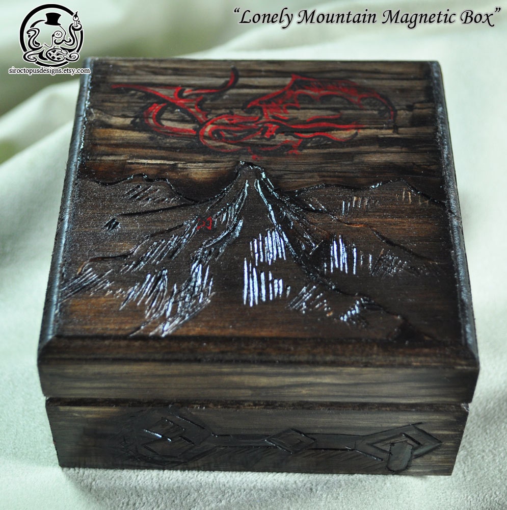The Hobbit Inspired  "Lonely Mountain Magnetic Box"