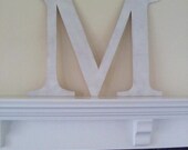 CUSTOM Made Extra Large 22 inch 'M' Wood Capital Letter Symbol Alphabet Sign Shabby Chic Colors