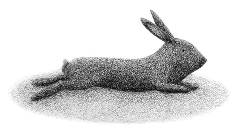 Rabbit, Quite Relaxed - 4x6 fine art print - Animal art