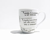 Coffee Mug - "Fill Line" Mug - Coffee Cup - Tea Cup - Black and White Mug - Funny Mug - RevellHouse