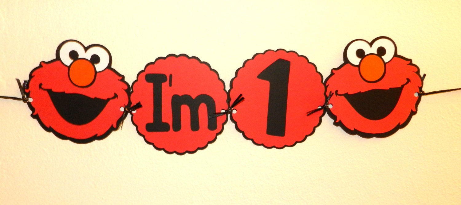 I'm 1 Elmo High Chair Banner